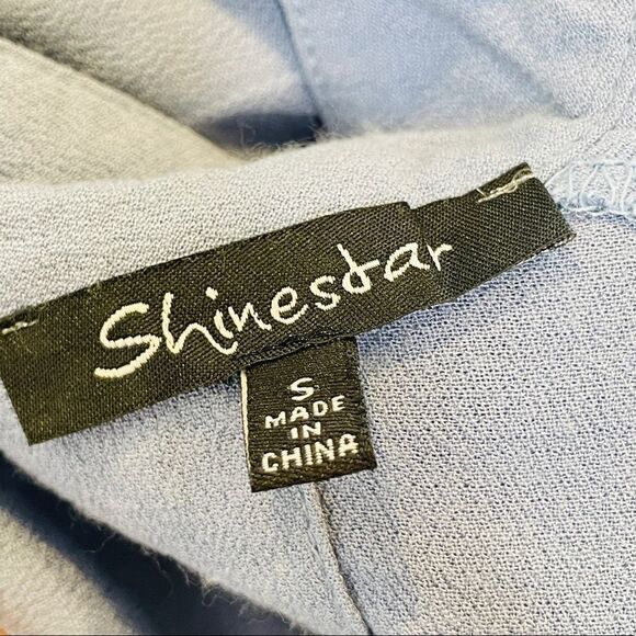 Shinestar Women’s Keyhole Button Halter Neck Blouse Size Small - Picture 7 of 8